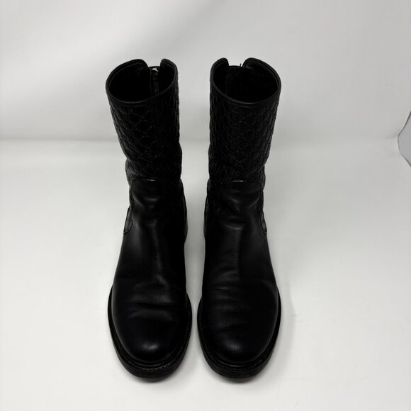 Gucci Microguccissima Leather Ankle Boots Black Size 37.5 / 7.5 - Picture 5 of 13